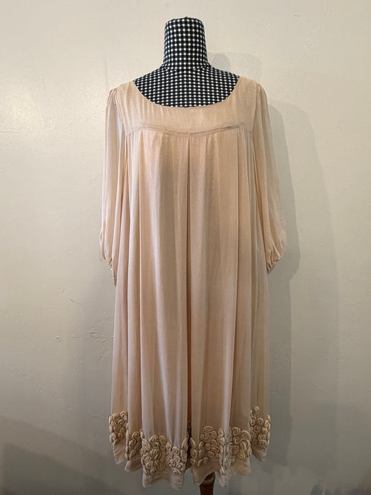 Trelise Cooper Silk Embellished Dress – Size 12 – Nude